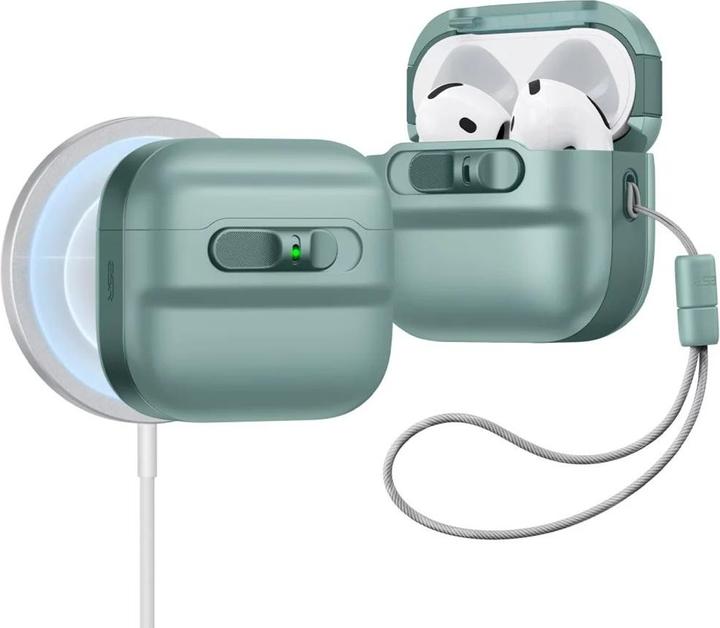Actual product image ESR Pulse Halolock Magsafe Case for AirPods 4 - Green (Headphone sleeve)