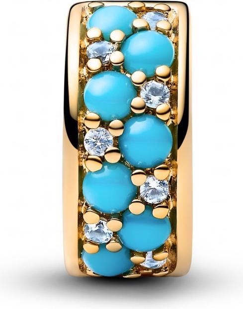 Produktbild Pandora Aquablauer Clip-Charm (Vergoldet, Edelstahl)
