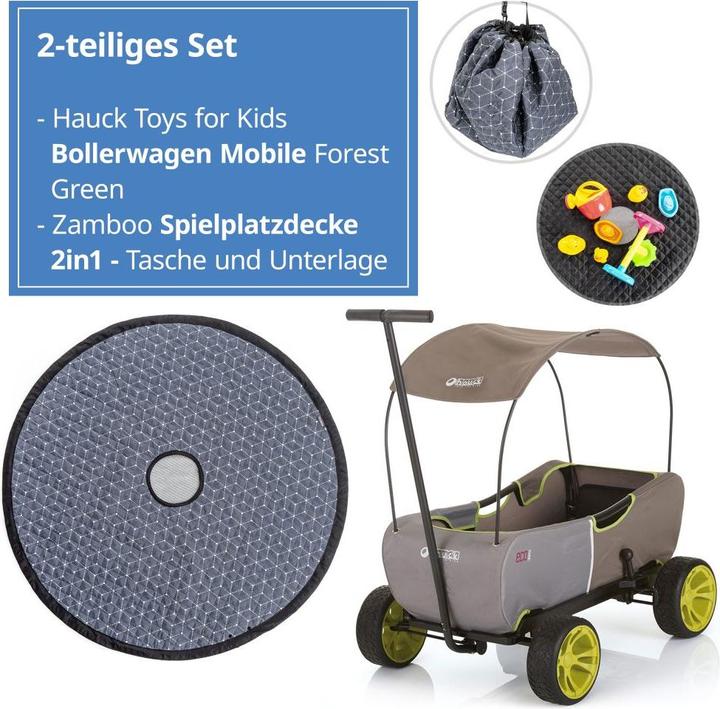 Actual product image Hauck Toys for Kids handcart handcart Eco Mobile - foldable with roof