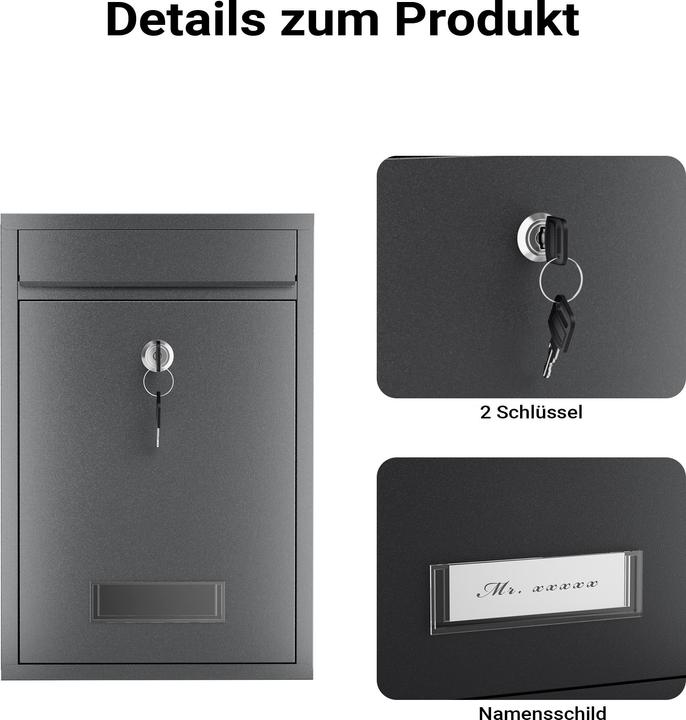 Image du produit Wiltec Boîte aux lettres murale