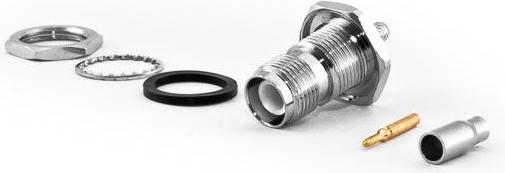 Actual product image Varia RP-TNC Female Bulkhead Connector for RG316 Cable, Crimp Version