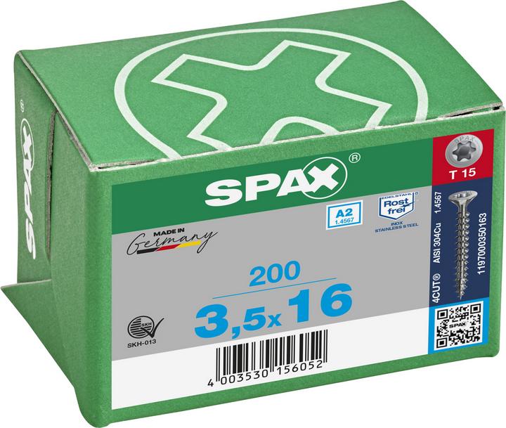 Produktbild Spax Spanplattenschrauben A2 (200 Schrauben pro Stück)