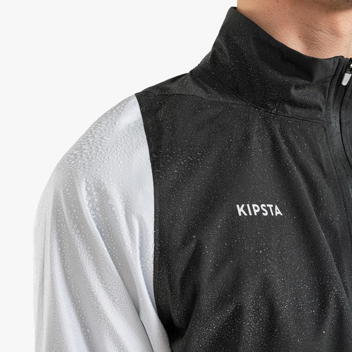 Actual product image Kipsta Women's/men's football rain jacket - CLR white/black (L)