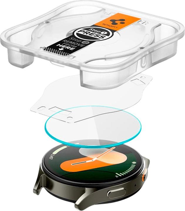 Actual product image Spigen Glas.tR EZ Fit Samsung Galaxy Watch 7 40mm 2-Pack