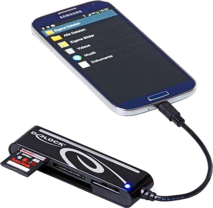 Immagine prodotto Delock Tutto in 1 MicroUSB Card Reader esterno (Micro USB)