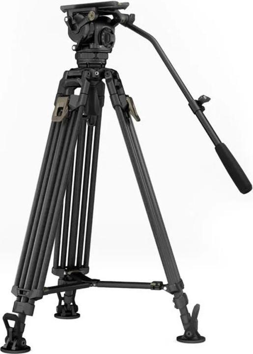 Immagine prodotto Tilta CT12 Testa fluida Cine 75 mm, treppiede a 2 stadi in fibra di carbonio (Metallo, Carbonio)