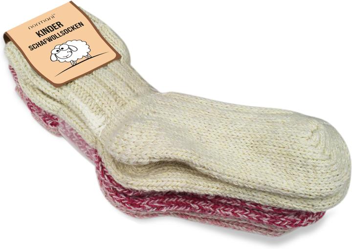 Normani 3 Paar Kinder Norwegersocken mit Schafwolle