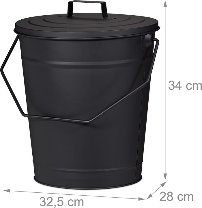 Image du produit Relaxdays Seau cendres (32,5 x 28 x 34 cm)