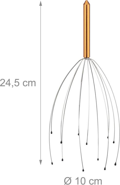 Actual product image Relaxdays Head Massager Metal