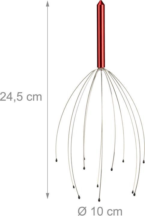 Actual product image Relaxdays Head Massager Metal