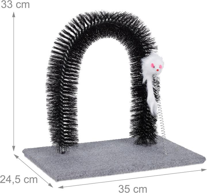 Immagine prodotto Relaxdays Arco Massaggiatore per Gatti, Cura del Pelo (Gatto)