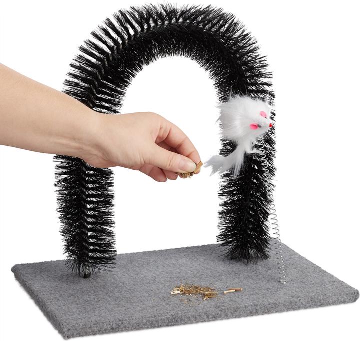 Immagine prodotto Relaxdays Arco Massaggiatore per Gatti, Cura del Pelo (Gatto)