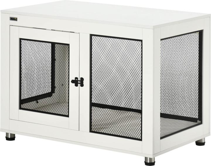 Produktbild PawHut Hundekäfig mit Tischplatte und 2 Türen (Hundehütte)