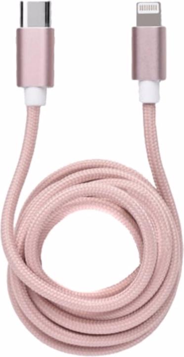 LuMee Câble Quick Lightning Charge USB-C/ Lightning pour iPads/ Smartphones Rose (1.20 m, USB 3.0)