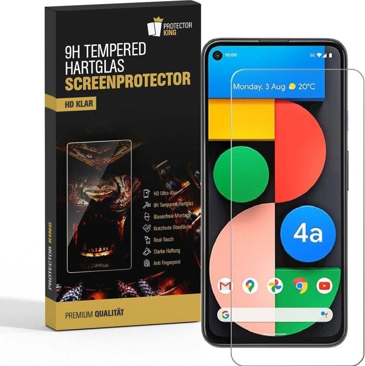 Produktbild Protectorking 1x echtes Tempered 9H Panzerhartglas 3D KLAR (1 Stück, Google Pixel 4a 5G)