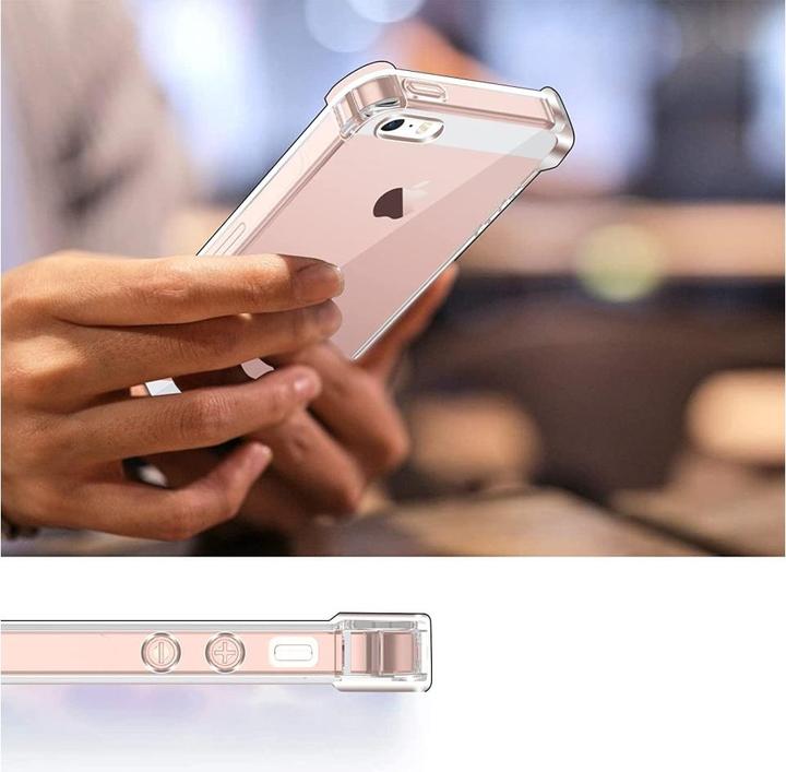 Actual product image Screenguard Apple iPhone 5/5S/SE Case Crystal Soft Airbag Bumper (Apple iPhone 5)