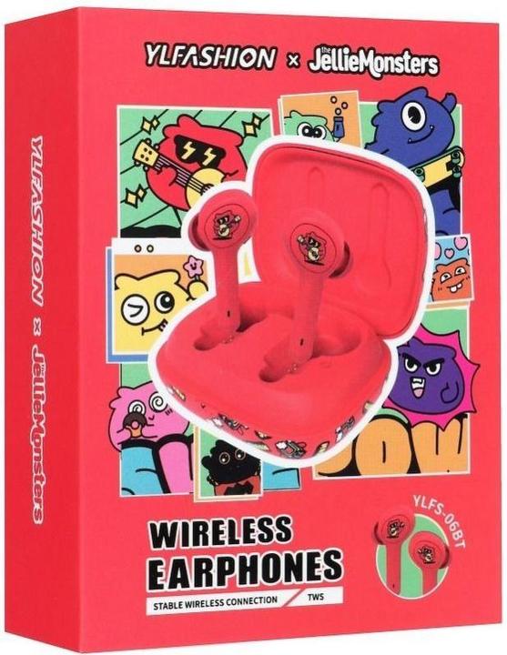 Produktbild Jellie Monster Kabelgebundene Kopfhörer Jellico drahtlose Ohrhörer bluetooth TWS YLFS-06BT rot