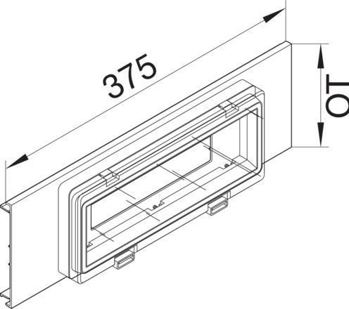 Produktbild Hager TEH R8234 7035 GerÃ¤teblende mit Klappe zu BR70170 lgr