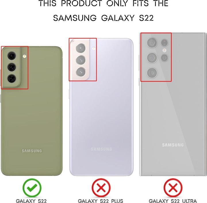 Immagine prodotto Nalia Custodia per cellulare in silicone con aspetto in pelle (Samsung Galaxy S22)