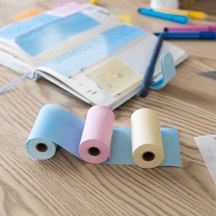Actual product image Phomemo 53 mm Stickerpapier für T02 & Q02 & M02 (3 Rollen/Box)