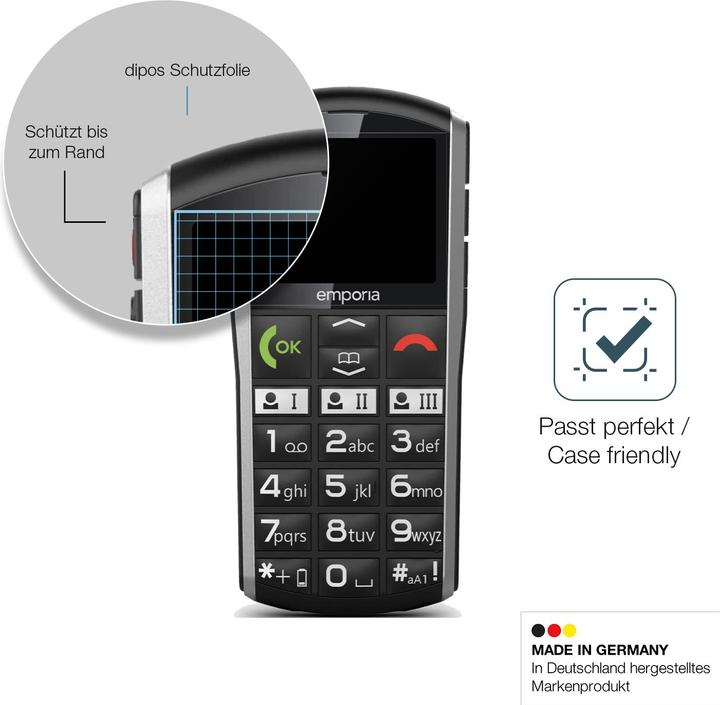 Produktbild Dipos Anti-Shock Displayschutz Matt 9H (1 Stück, Emporia Simplicity)