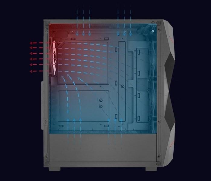 Actual product image AeroCool Volcan-G-BK-v1 (ATX, Mini-ITX)