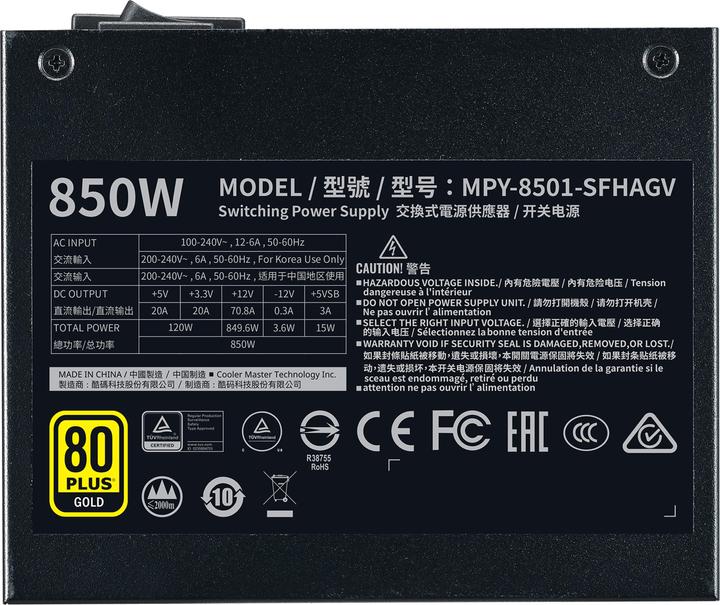 Image du produit Cooler Master V850 SFX Gold (850 W)