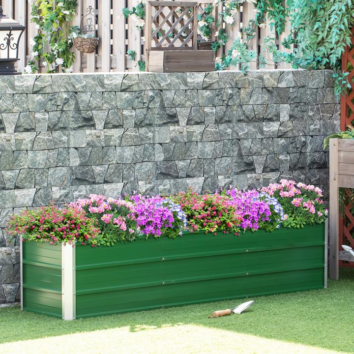 Actual product image Outsunny Garden bed including gardening gloves and bed signs