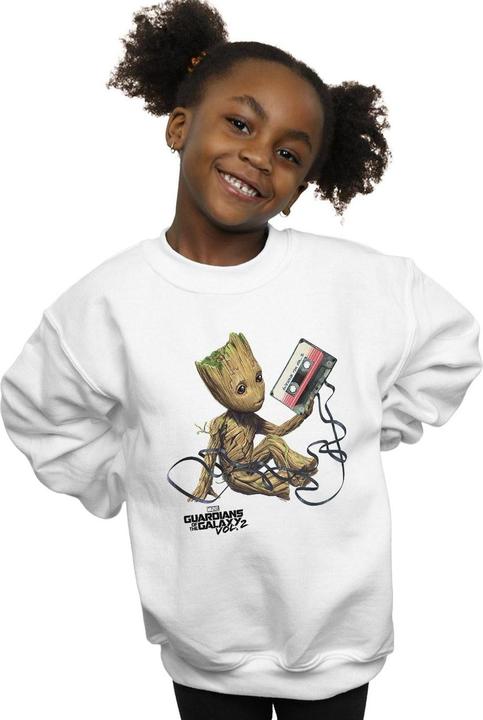 Actual product image Girls Guardians Of The Galaxy Groot Tape Sweatshirt (128)