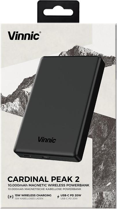 Image du produit Vinnic Cardinal Peak 2 Magnetic Powerbank (100000 mAh, 15 W, 15 Wh)