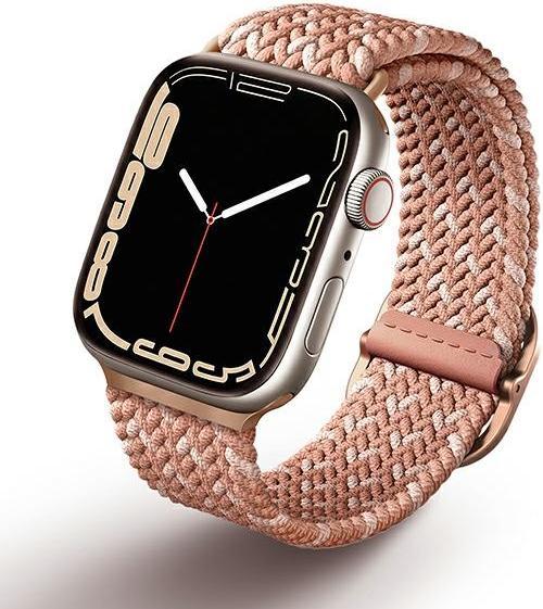 Uniq Apple 4/5/6/7/8/SE Smartwatch-Armband, Rosa, 38/40/41 mm (38 mm, 40 mm, 41 mm, Weavex™)