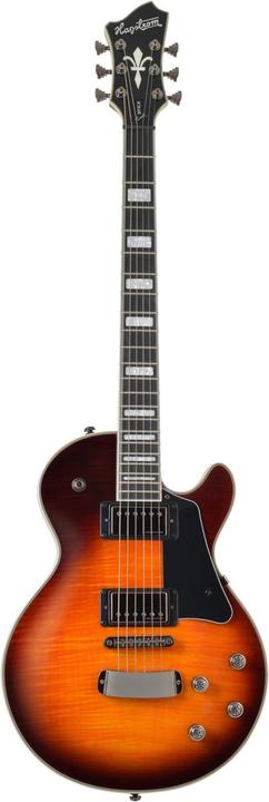 Hagstrom gitaar Super Swede LTD Tiger Burst (Mogano, Acero)