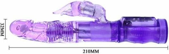 Actual product image Debra Happy Rabbit Rotation & Wave Vibrator Purple