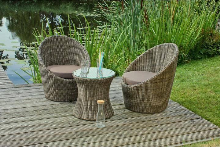 Produktbild Garden Pleasure Poly Rattan Lounge Malibu 3tlg