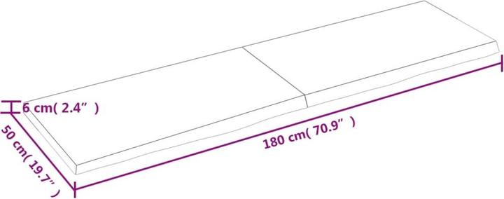 Actual product image VidaXL Gianna (180 x 50 x 6 cm)