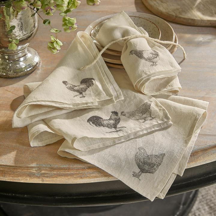 Image du produit Loberon Serviette 4er Set Walorine creme (4 x, 40 x 40 cm)