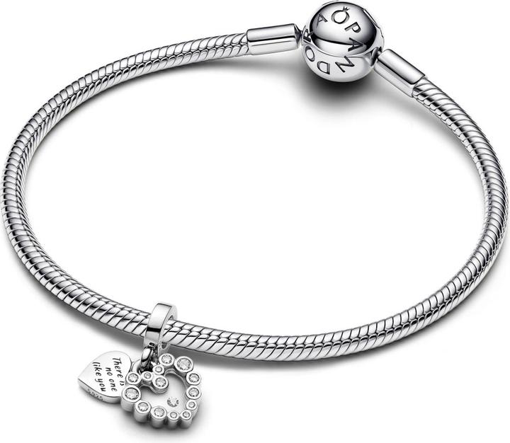 Image du produit Pandora Charm double pendentif coeur étincelant (Argent 925)
