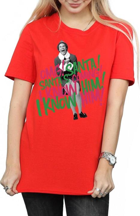 Immagine prodotto Elf Santa's Coming Maglietta Ampia Donna (M)