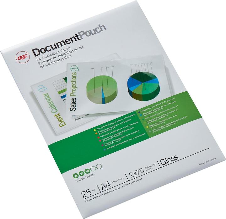 Image du produit GBC Pochette de plastification (A4, 25 pièce(s), 75 µm)
