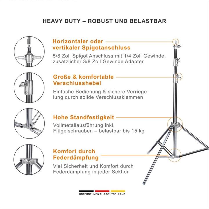 Actual product image Walimex pro Lamp Tripod 270 cm Heavy Duty (273 cm, 15 kg)