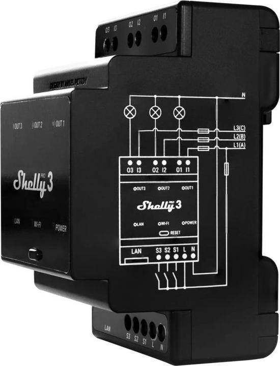 Produktbild Shelly Pro 3 (Schaltaktor)