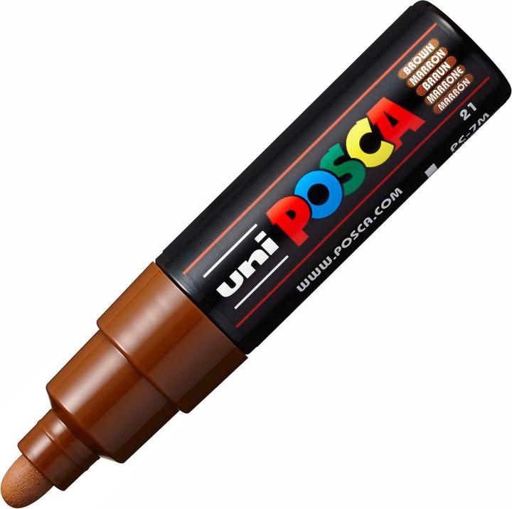 Actual product image Posca Marker PC-7M round tip (Brown, 5.50 mm, 1 x)