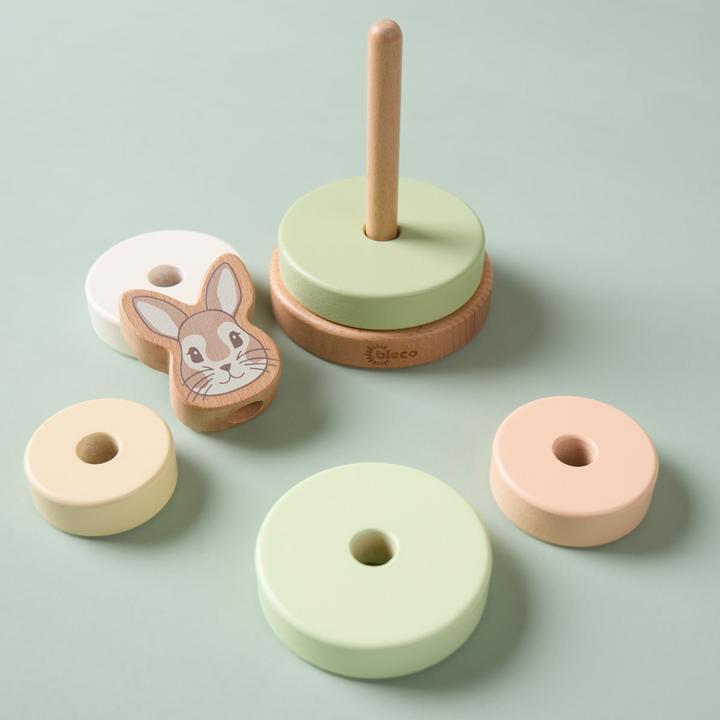 Produktbild Bieco Stapelspielzeug Stapelturm Hase Fine 10 cm x 10 cm x 18.5 cm