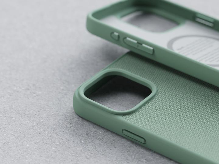 Actual product image Njord Hard Cover Fabric MagSafe Case Turquoise (Apple iPhone 15 Pro Max)