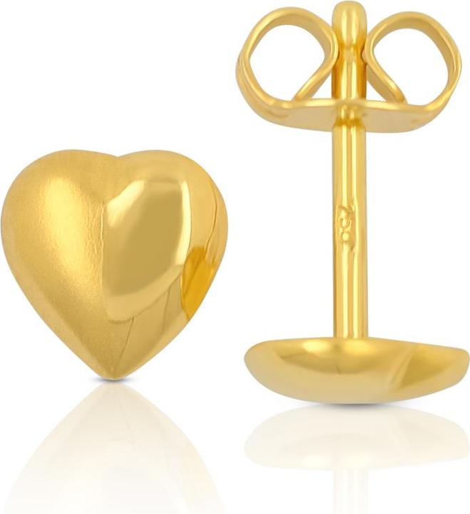 Produktbild Muau Stud earrings heart yellow gold 750, 6mm (750/18K Gelbgold)