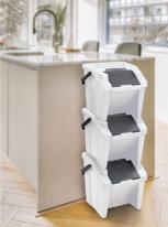 Actual product image Tontarelli vertical bin with moda handle 28l green/black (28 l)