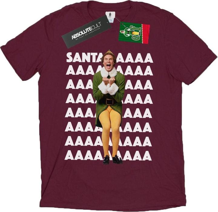 Elf Buddy Santa Scream TShirt (XXL)