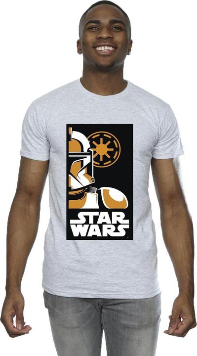 Actual product image Star Wars Mens Stormtrooper Art Poster T-Shirt (3XL)