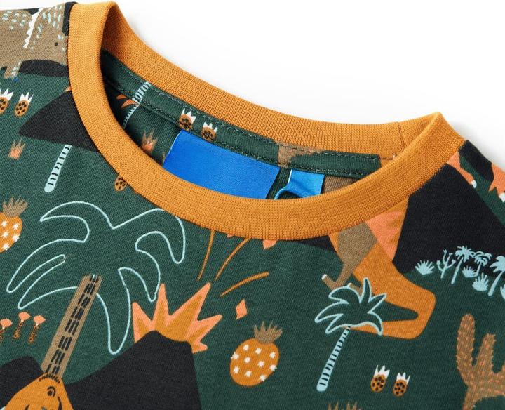 Produktbild VidaXL Kinderpyjama mit Langen Ärmeln Dunkelgrün 92,Material (92)
