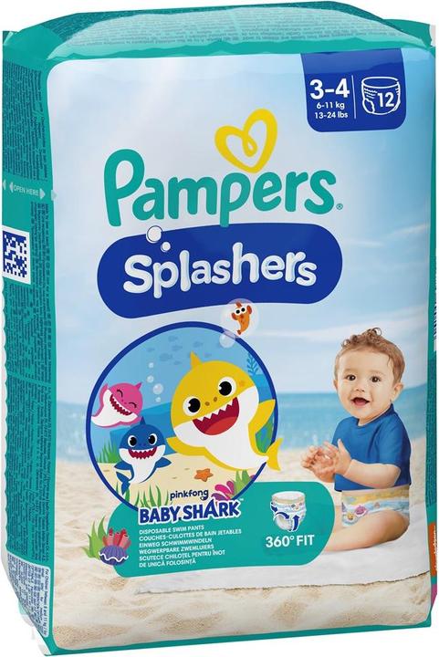 Actual product image Pampers Splashers (Size 3, Size 4, Pack, 12 Piece)